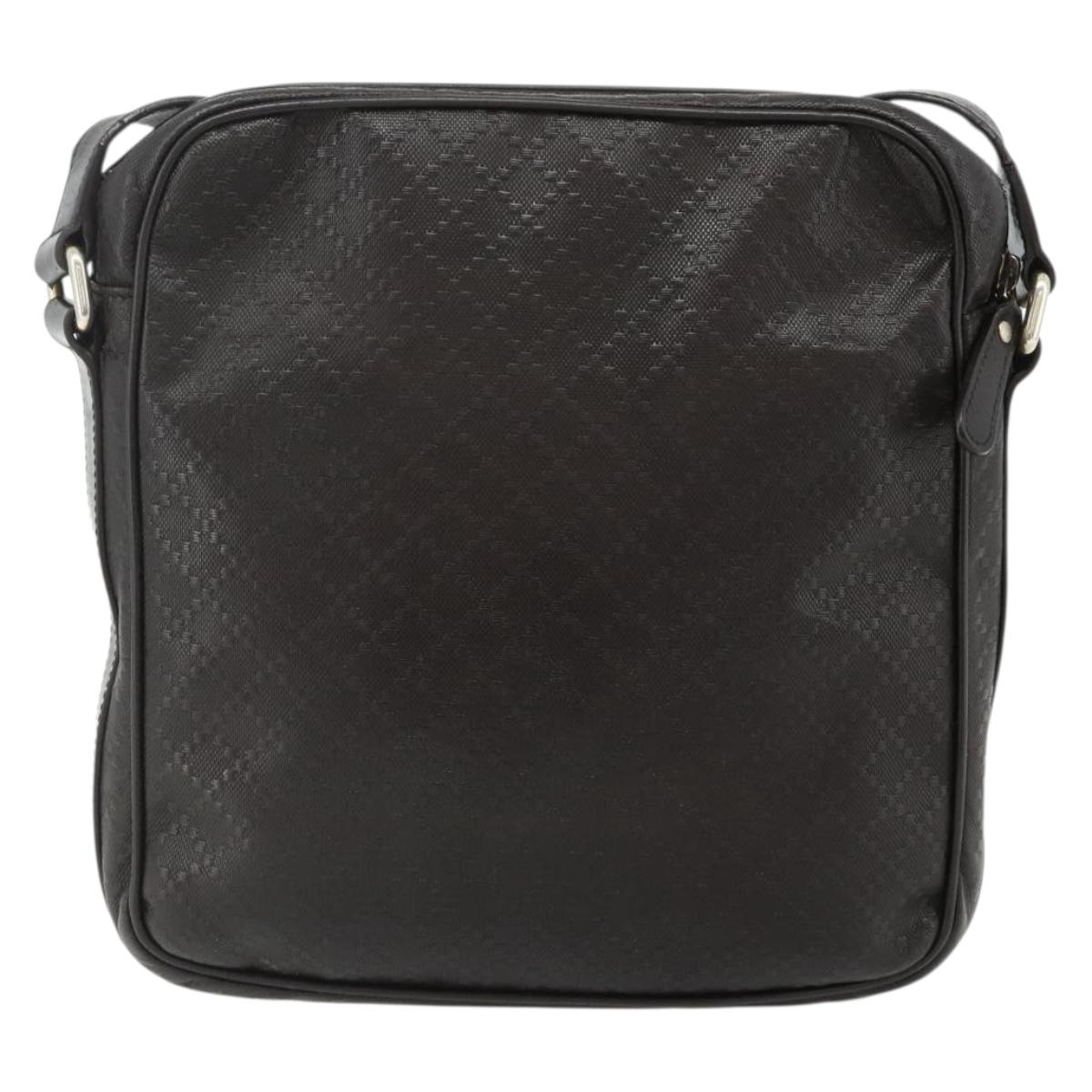 GUCCI Diamante Shoulder Bag Leather Dark Brown Silver 201448 Auth BA12291A