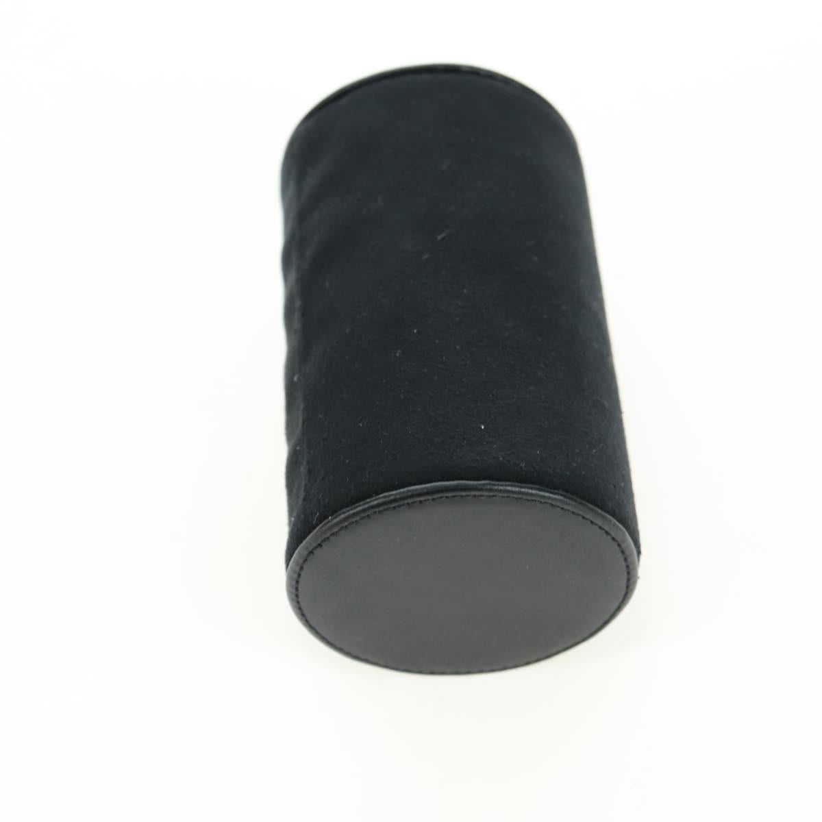 CARTIER Watch Case Leather Black Silver Auth BA12294V
