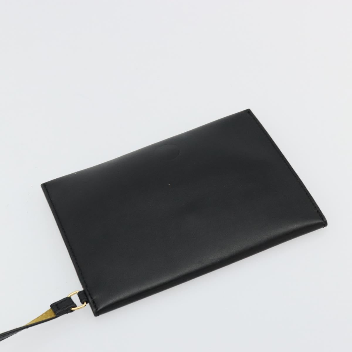 Stella MacCartney Hand Bag Leather 2way Black Gold 513860 Auth BA12302