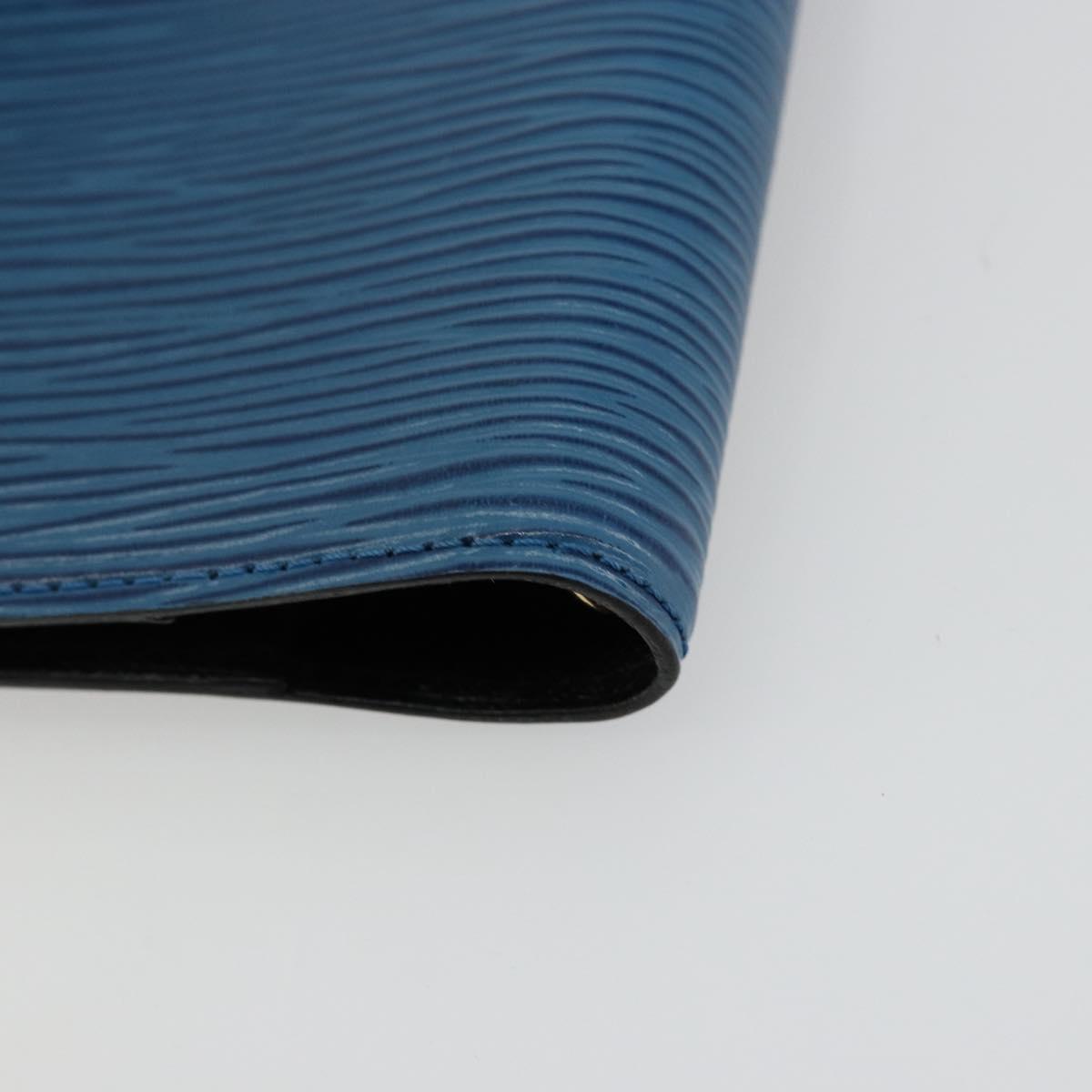 LOUIS VUITTON Epi Agenda PM Day Planner Cover Blue R20055 LV Auth BA12306
