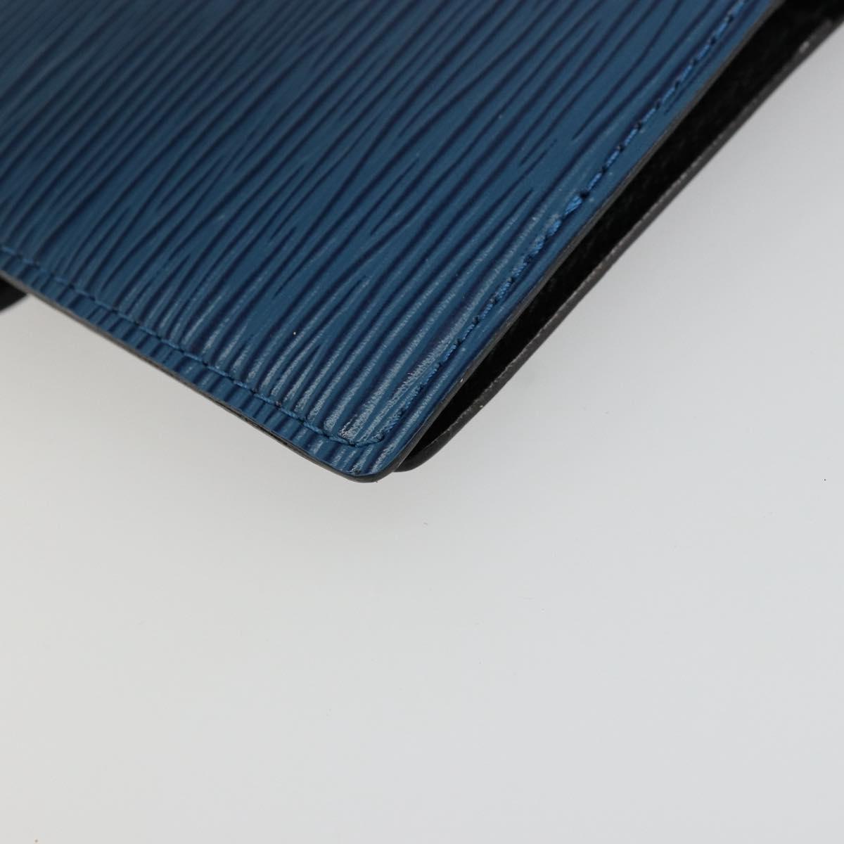 LOUIS VUITTON Epi Agenda PM Day Planner Cover Blue R20055 LV Auth BA12306