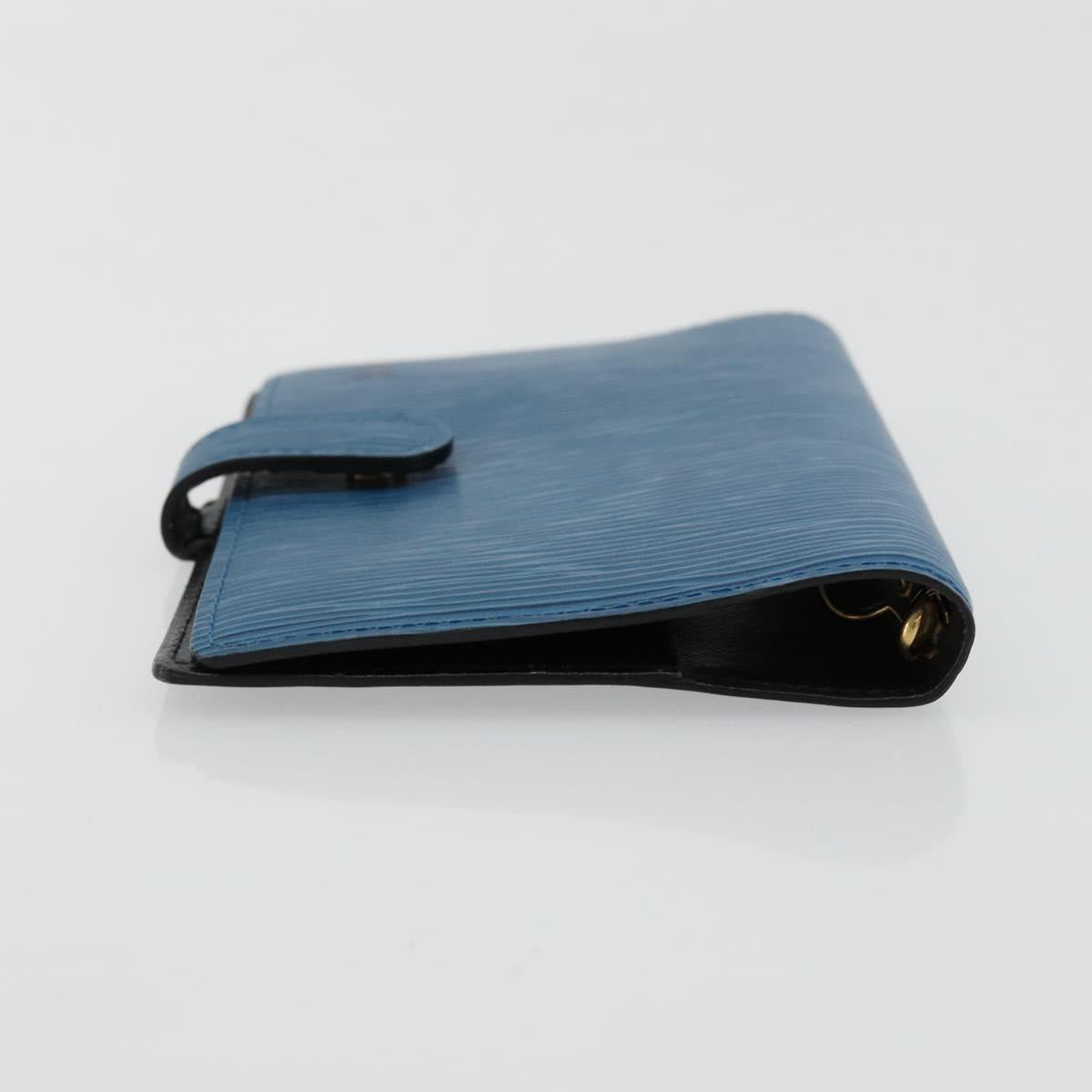 LOUIS VUITTON Epi Agenda PM Day Planner Cover Blue R20055 LV Auth BA12306