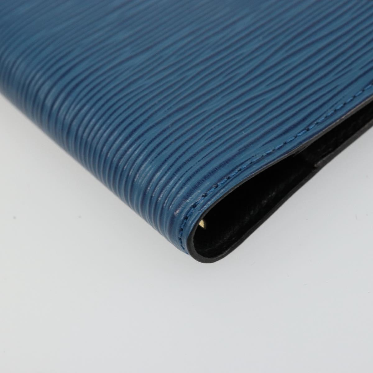LOUIS VUITTON Epi Agenda PM Day Planner Cover Blue R20055 LV Auth BA12306