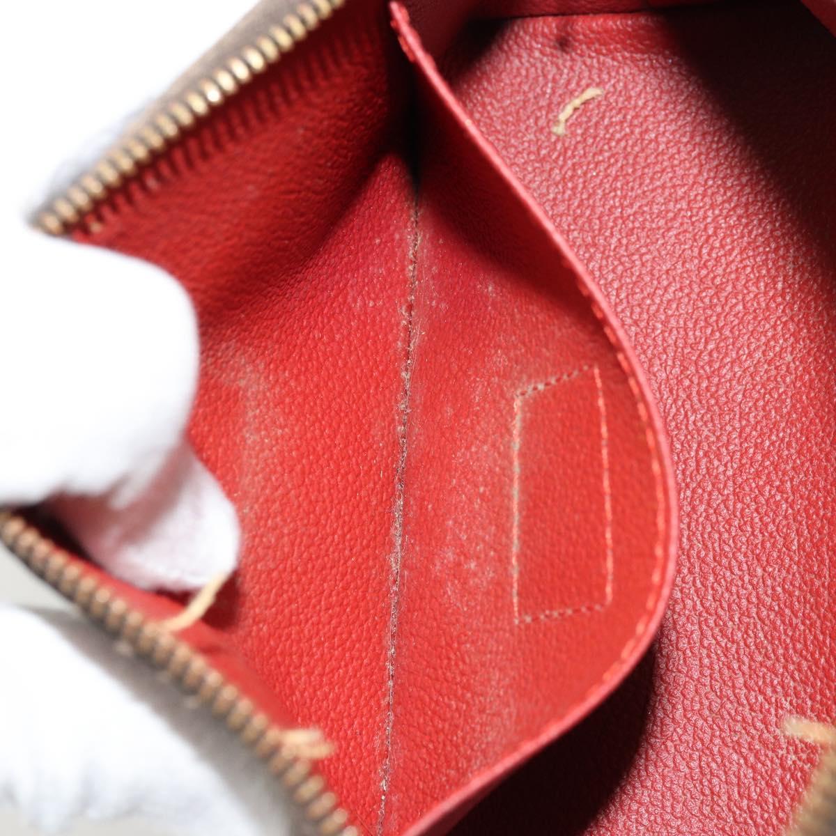 LOUIS VUITTON Damier Ebene Pochette Cosmetic PM Pouch N47516 LV Auth BA12307