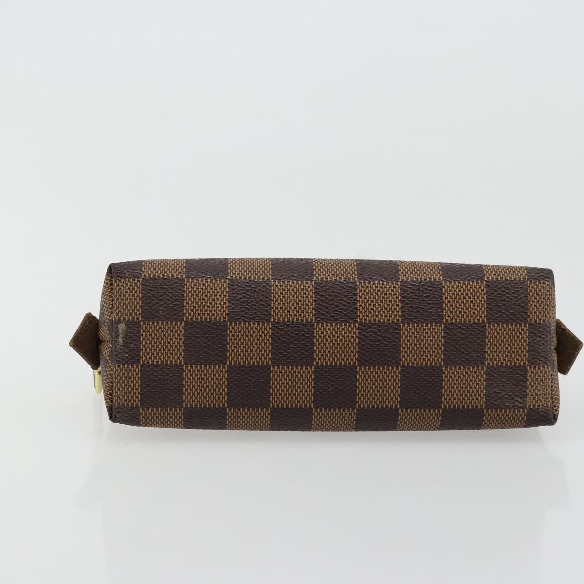 LOUIS VUITTON Damier Ebene Pochette Cosmetic PM Pouch N47516 LV Auth BA12307