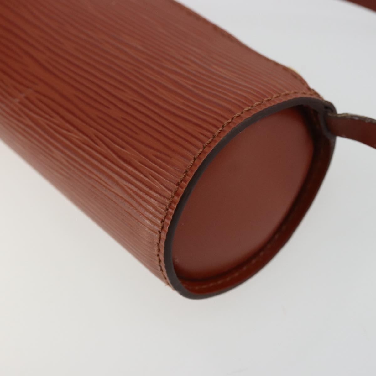 LOUIS VUITTON Epi Soufflot Pouch Accessory Pouch Brown LV Auth BA12310A