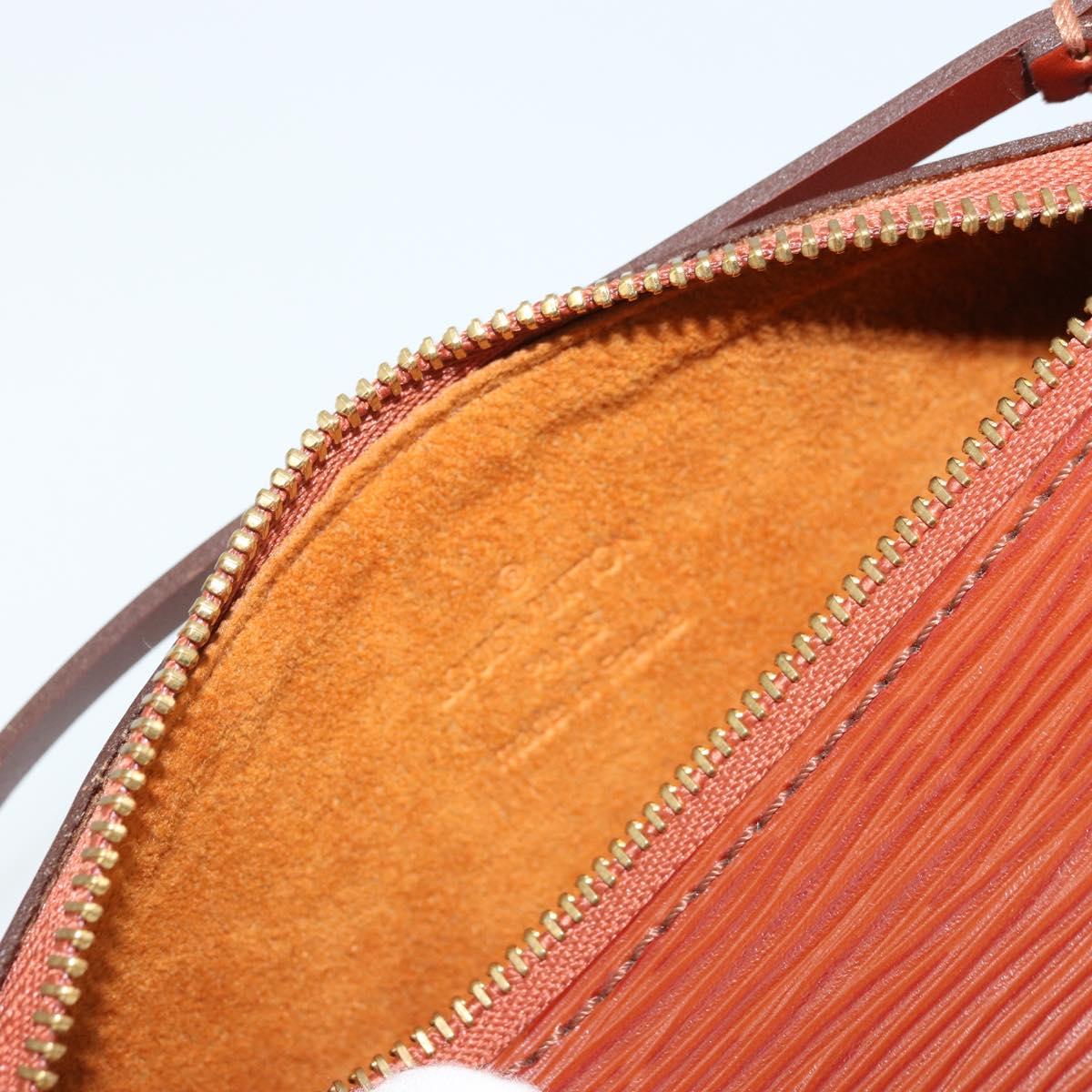 LOUIS VUITTON Epi Soufflot Pouch Accessory Pouch Brown LV Auth BA12310A
