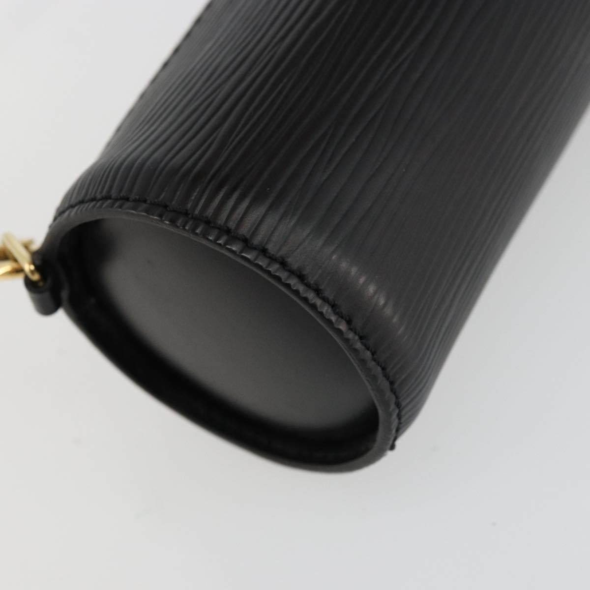LOUIS VUITTON Epi Soufflot Pouch Black LV Auth BA12311