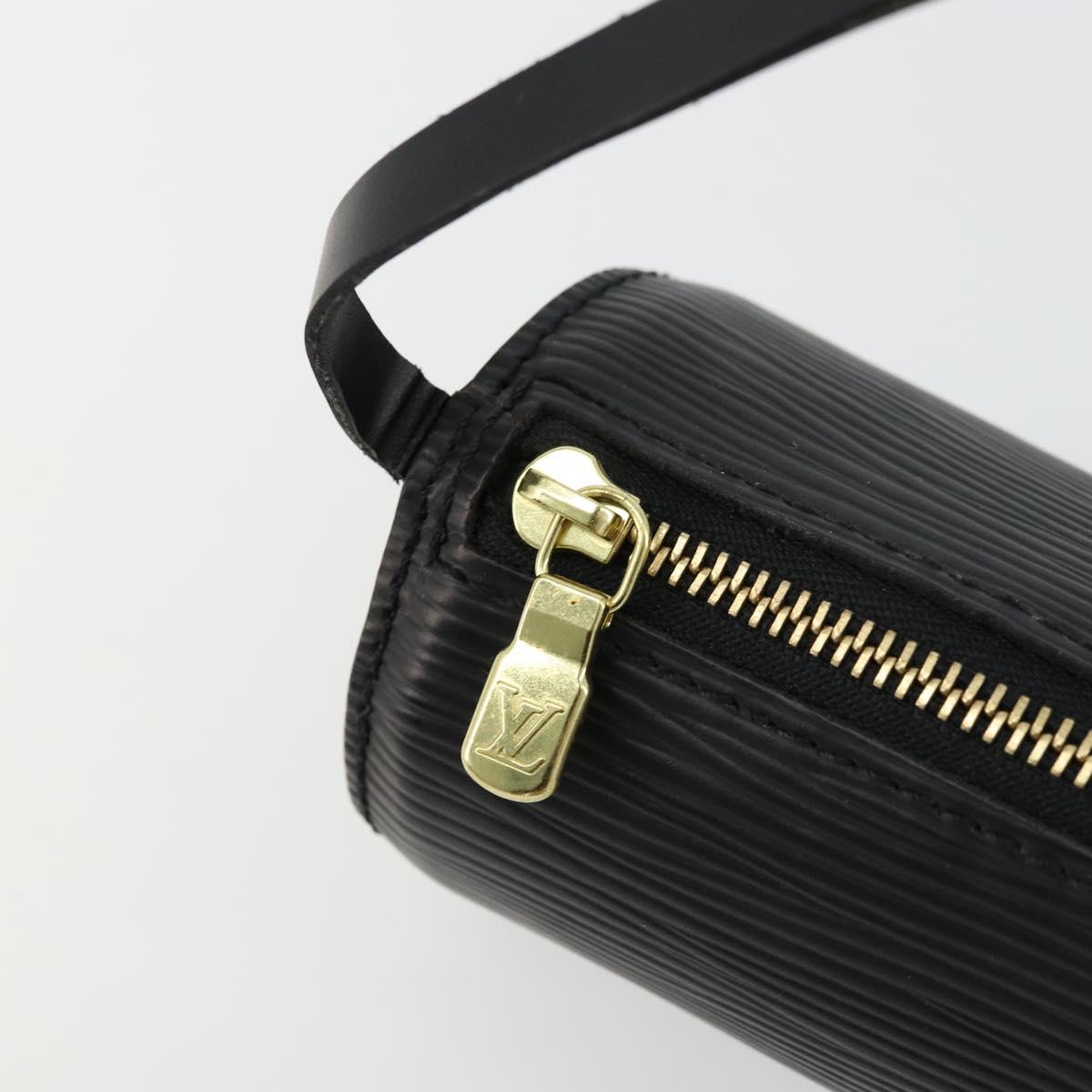 LOUIS VUITTON Epi Soufflot Pouch Black LV Auth BA12311