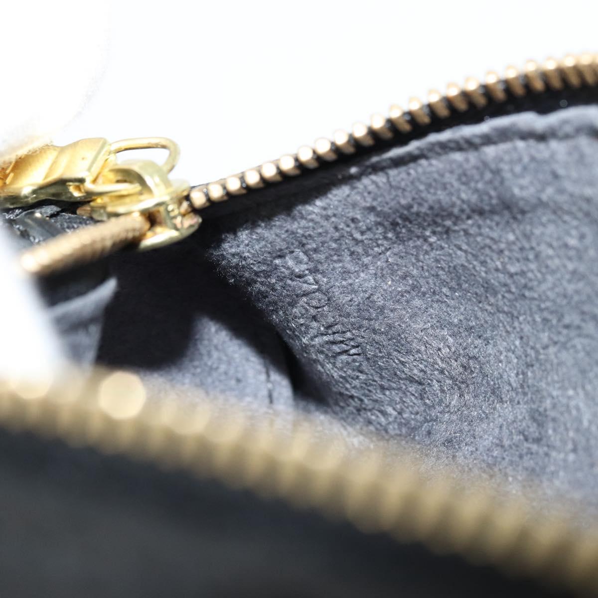 LOUIS VUITTON Epi Soufflot Pouch Black LV Auth BA12311