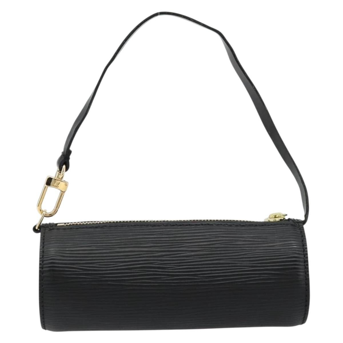 LOUIS VUITTON Epi Soufflot Pouch Black LV Auth BA12311