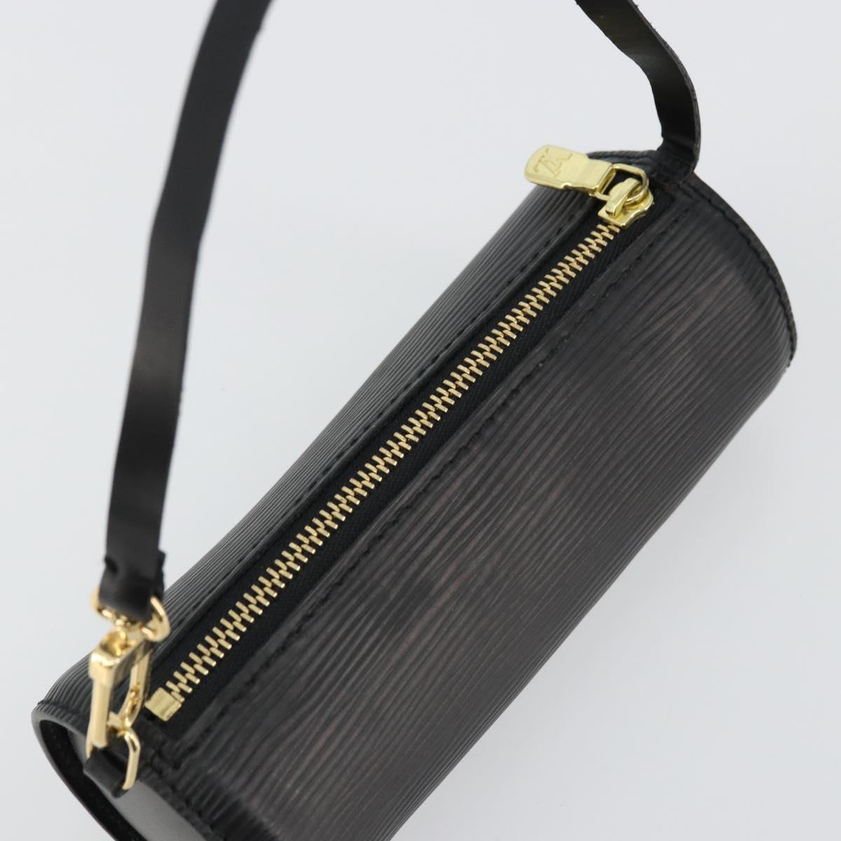 LOUIS VUITTON Epi Soufflot Pouch Black LV Auth BA12311