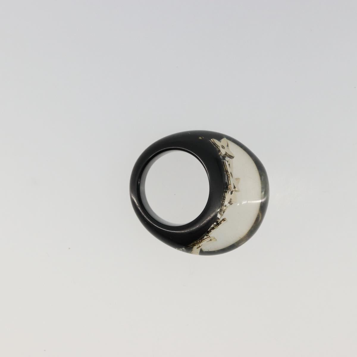 LOUIS VUITTON Berg Unclusion Ring Black Gold M65308 LV Auth BA12313