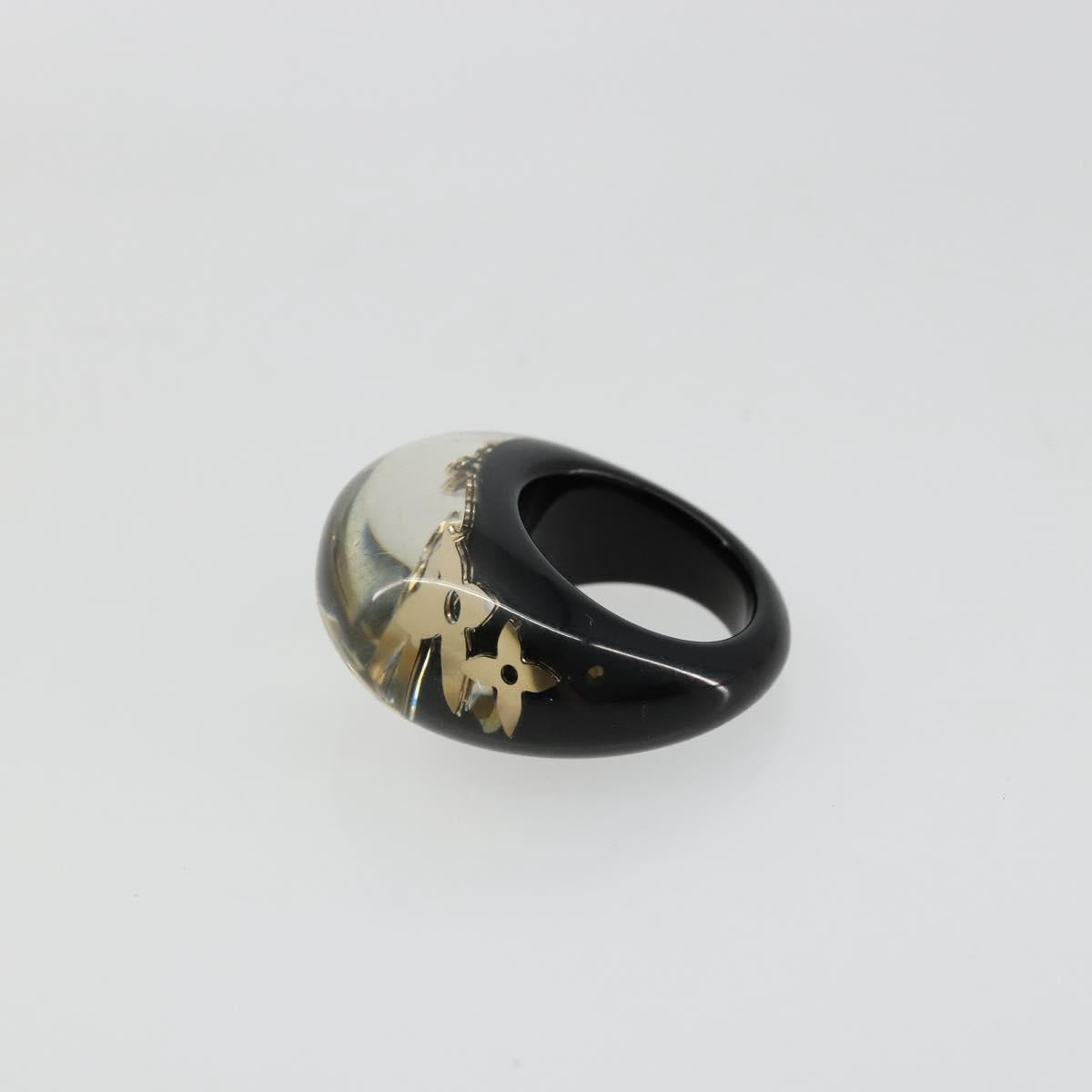 LOUIS VUITTON Berg Unclusion Ring Black Gold M65308 LV Auth BA12313