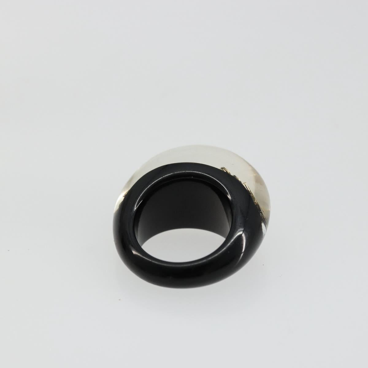 LOUIS VUITTON Berg Unclusion Ring Black Gold M65308 LV Auth BA12313