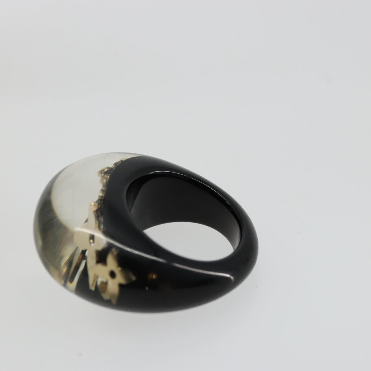 LOUIS VUITTON Berg Unclusion Ring Black Gold M65308 LV Auth BA12313