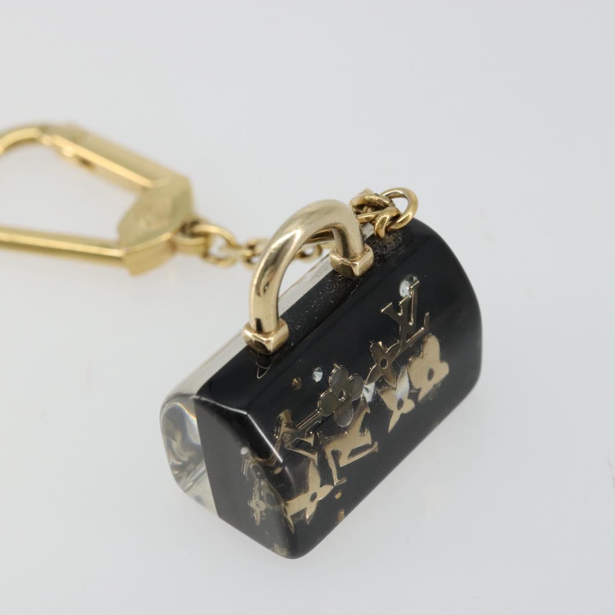 LOUIS VUITTON Speedy Porte Cles Unclusion Key Holder Black M65444 Auth BA12314