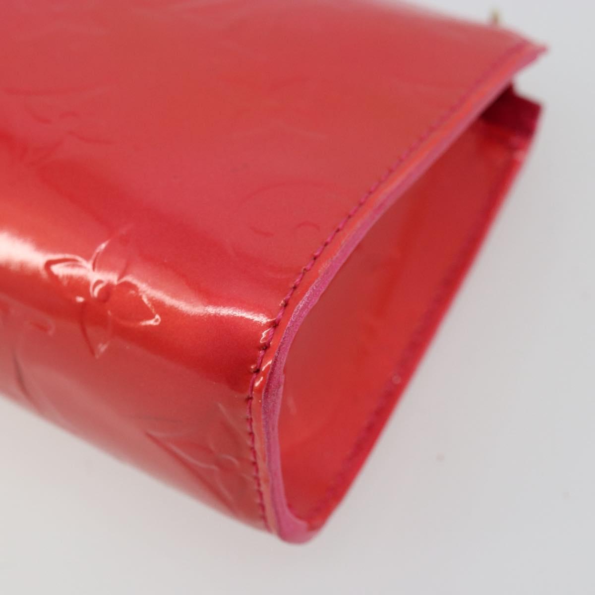 LOUIS VUITTON Monogram Vernis Trousse Pouch Pink Rose Pop M93647 Auth BA12315A