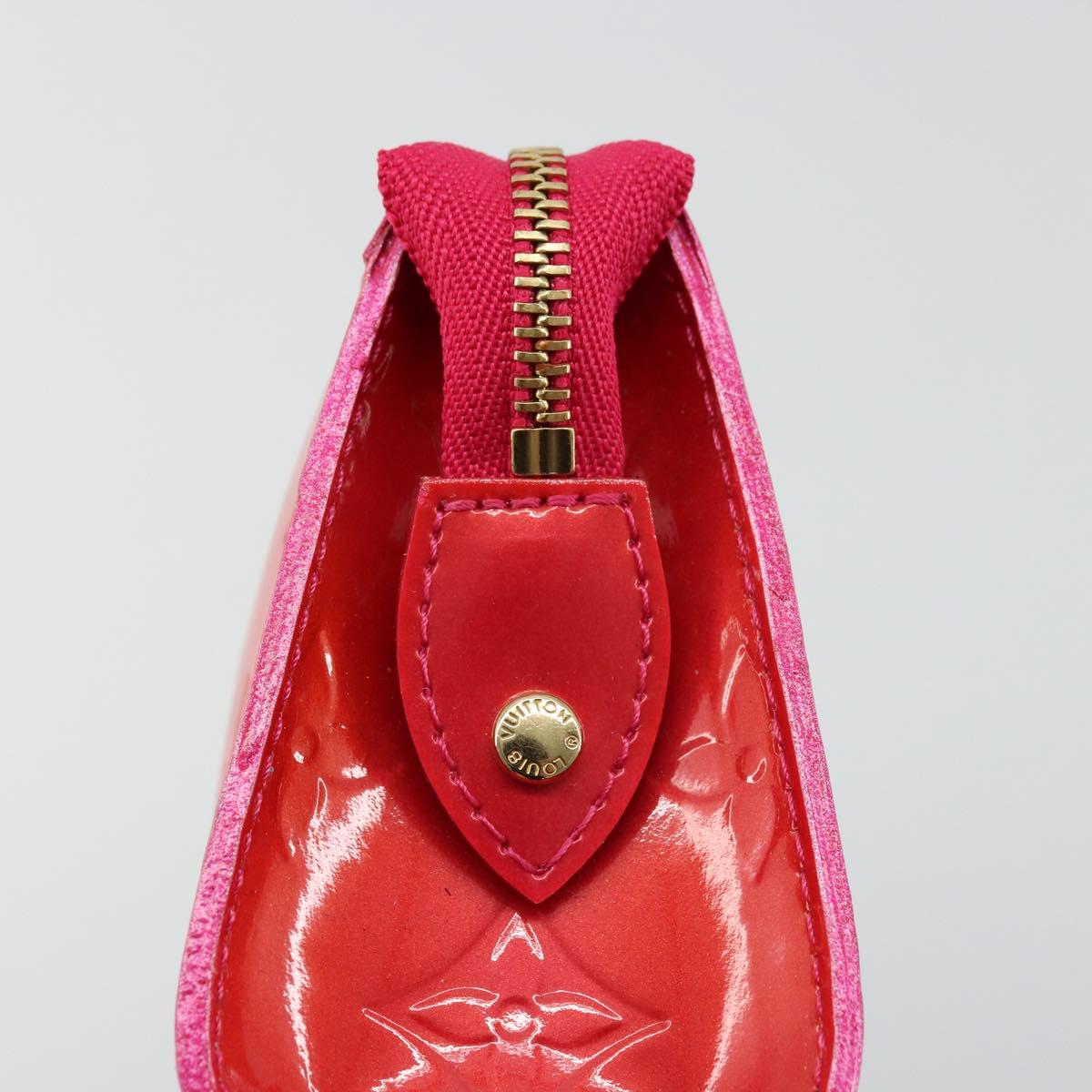 LOUIS VUITTON Monogram Vernis Trousse Pouch Pink Rose Pop M93647 Auth BA12315A