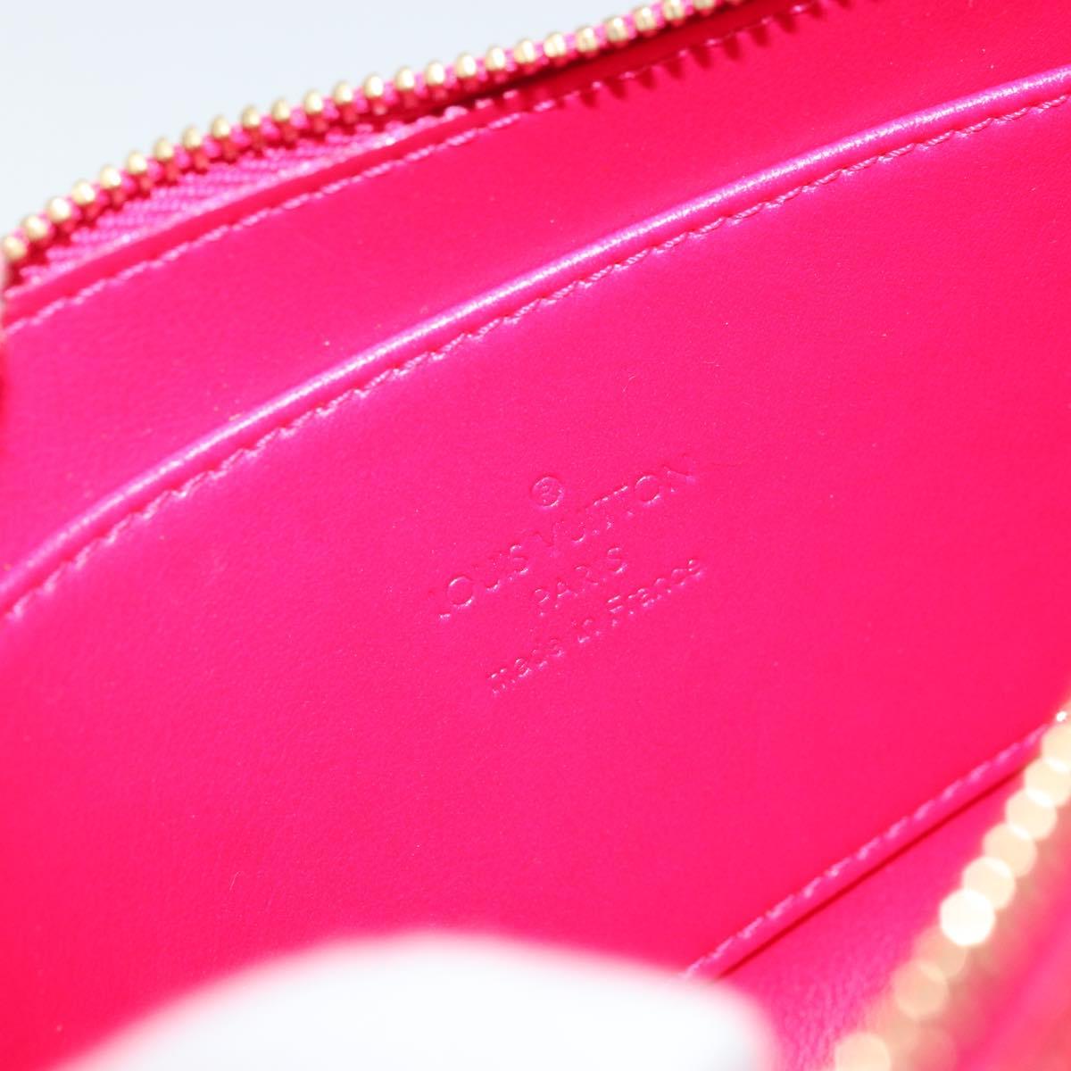 LOUIS VUITTON Monogram Vernis Trousse Pouch Pink Rose Pop M93647 Auth BA12315A
