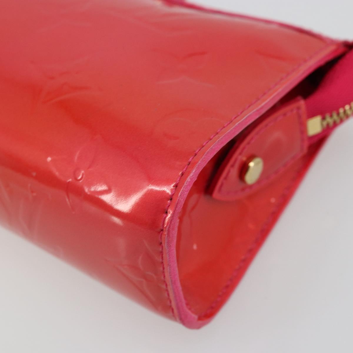 LOUIS VUITTON Monogram Vernis Trousse Pouch Pink Rose Pop M93647 Auth BA12315A