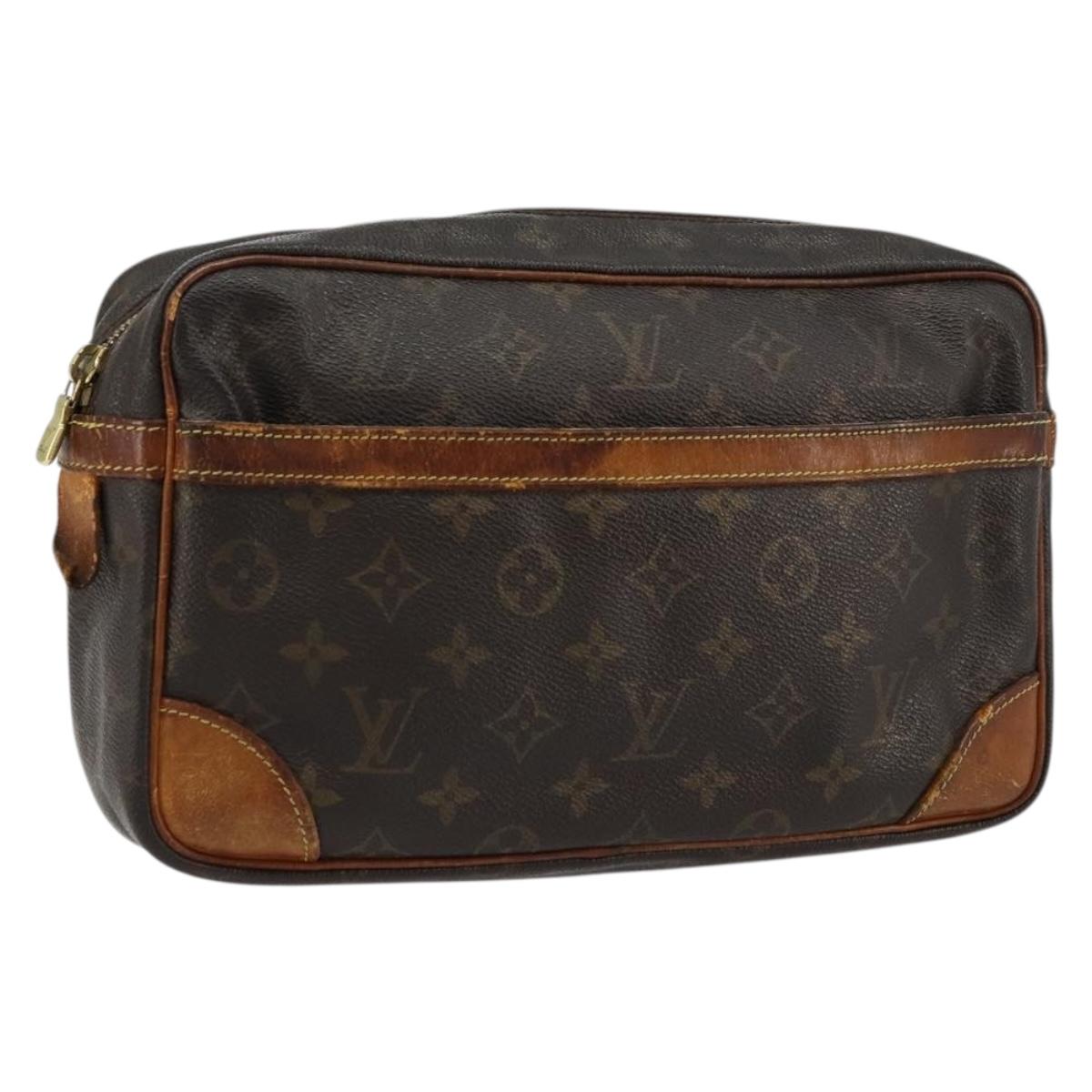 LOUIS VUITTON Monogram Compiegne 28 Clutch Bag M51845 LV Auth BA12322