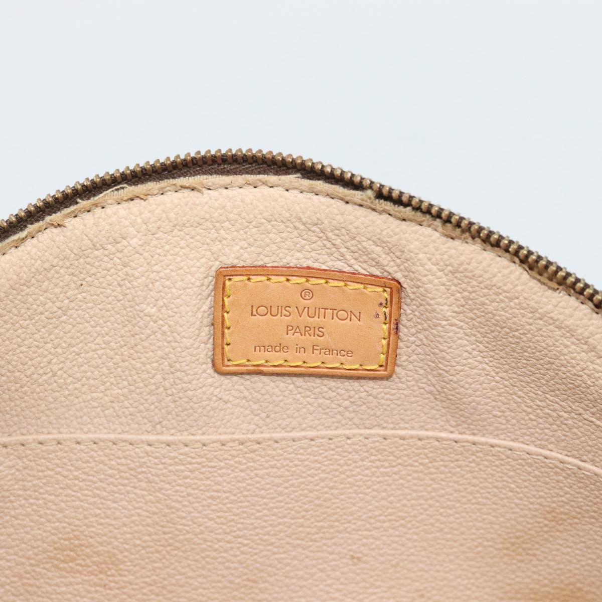 LOUIS VUITTON Monogram Trousse Demi Ronde Cosmetic Pouch M47520 LV Auth BA12323