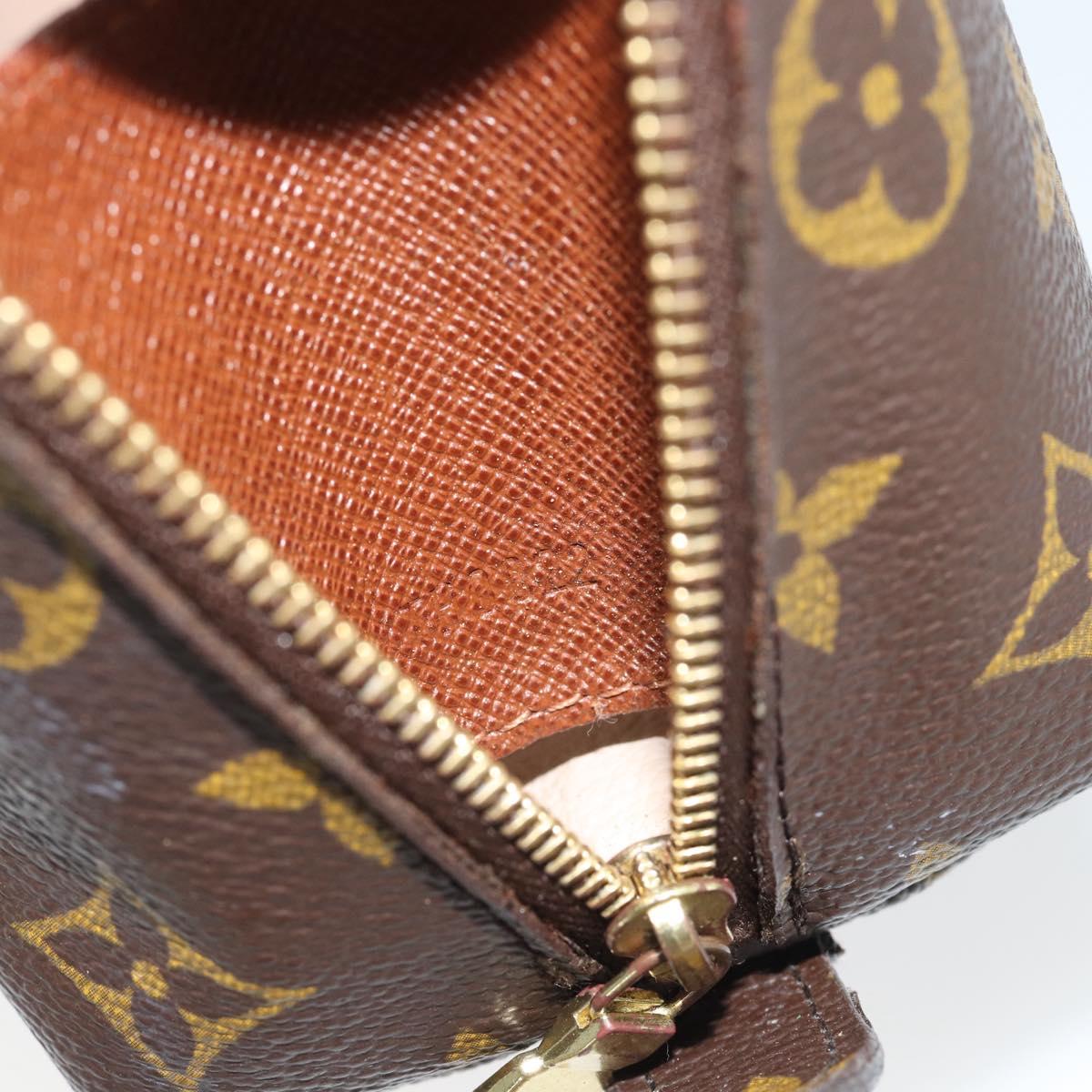 LOUIS VUITTON Monogram Trousse Demi Ronde Cosmetic Pouch M47520 LV Auth BA12323
