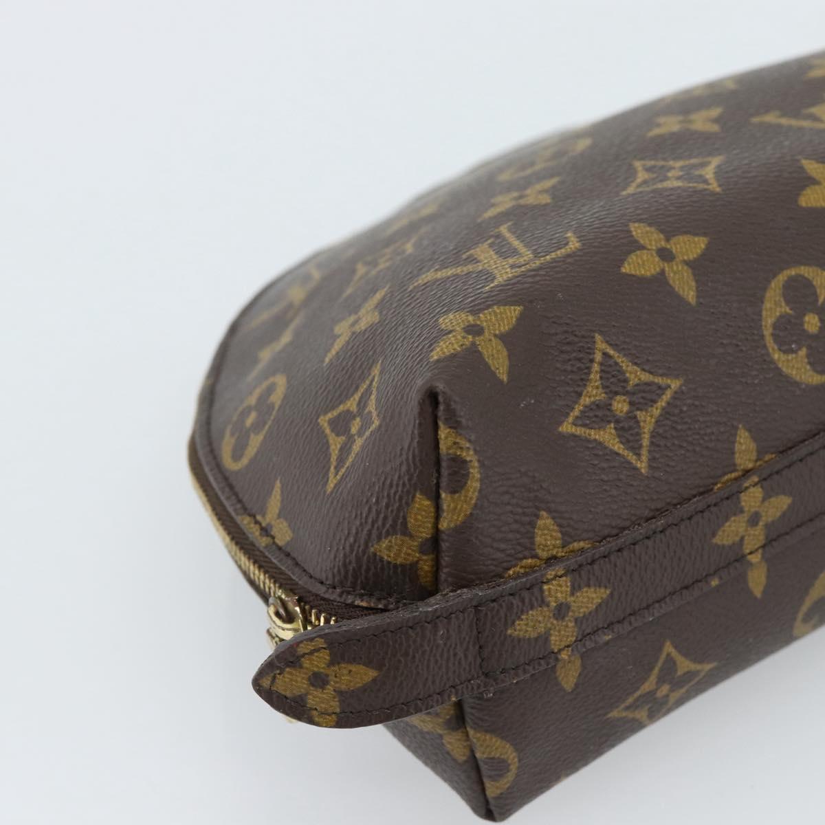 LOUIS VUITTON Monogram Trousse Demi Ronde Cosmetic Pouch M47520 LV Auth BA12323