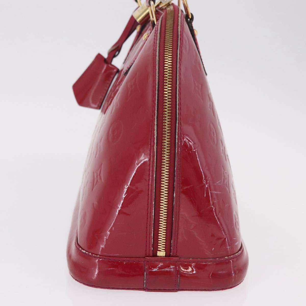 LOUIS VUITTON Monogram Vernis Alma PM Hand Bag Rose Andian M91770 Auth BA12324