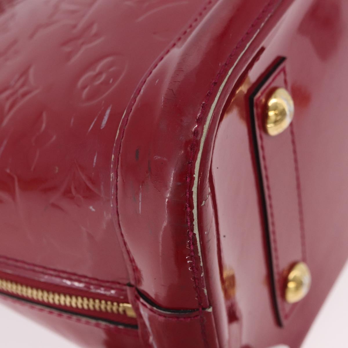 LOUIS VUITTON Monogram Vernis Alma PM Hand Bag Rose Andian M91770 Auth BA12324