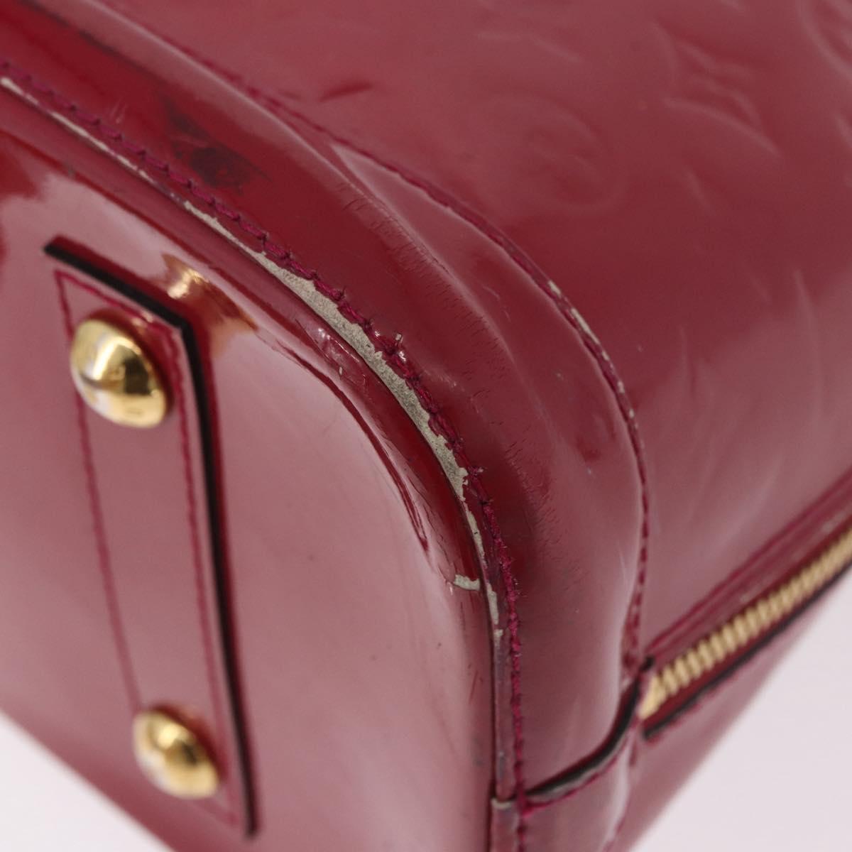 LOUIS VUITTON Monogram Vernis Alma PM Hand Bag Rose Andian M91770 Auth BA12324