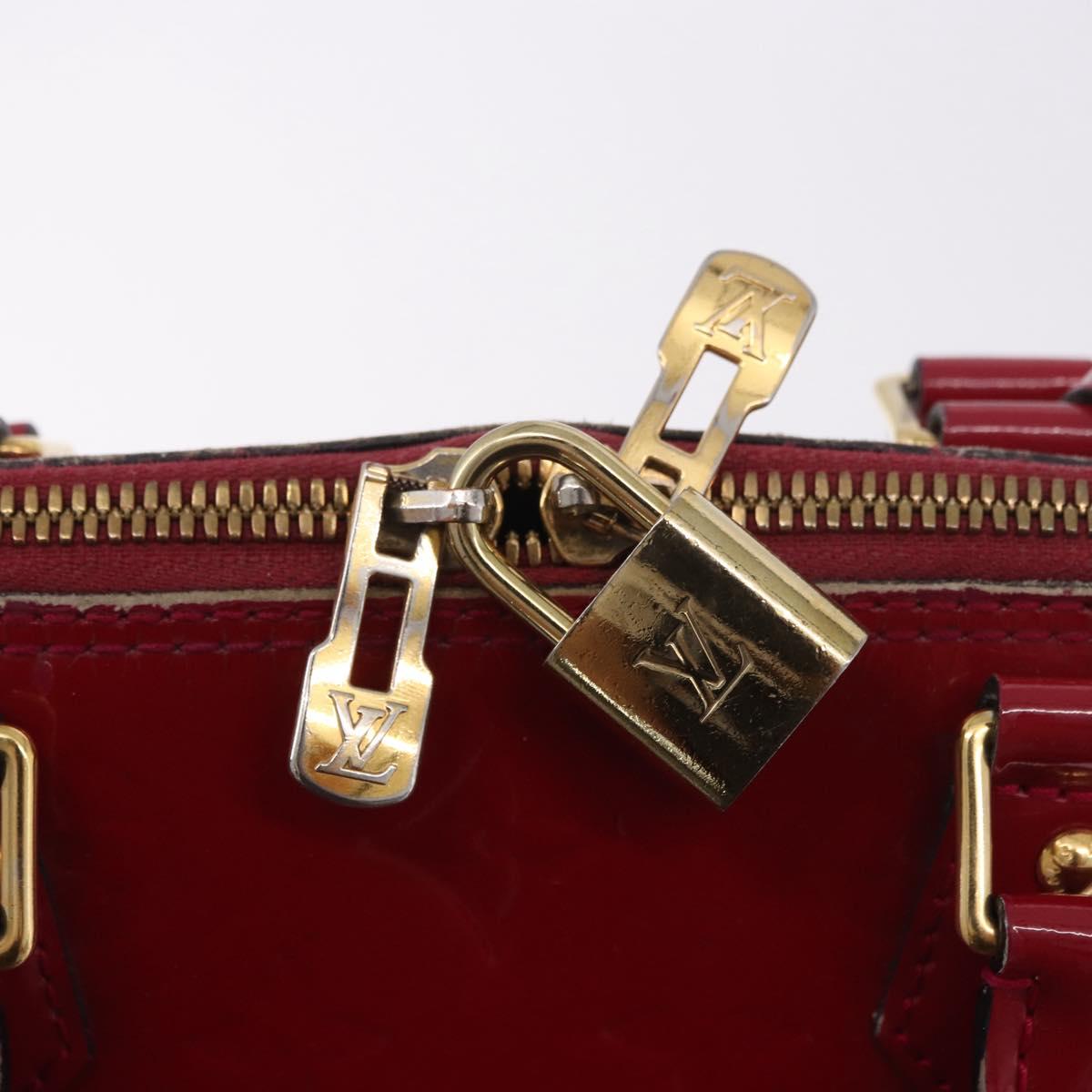 LOUIS VUITTON Monogram Vernis Alma PM Hand Bag Rose Andian M91770 Auth BA12324