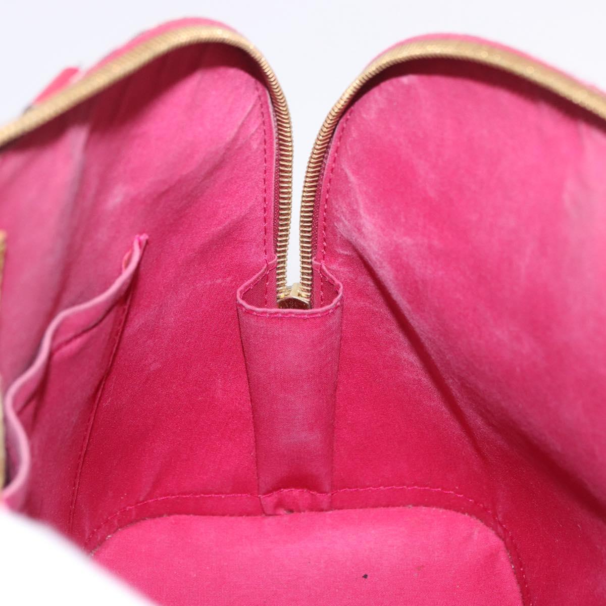LOUIS VUITTON Monogram Vernis Alma PM Hand Bag Rose Andian M91770 Auth BA12324