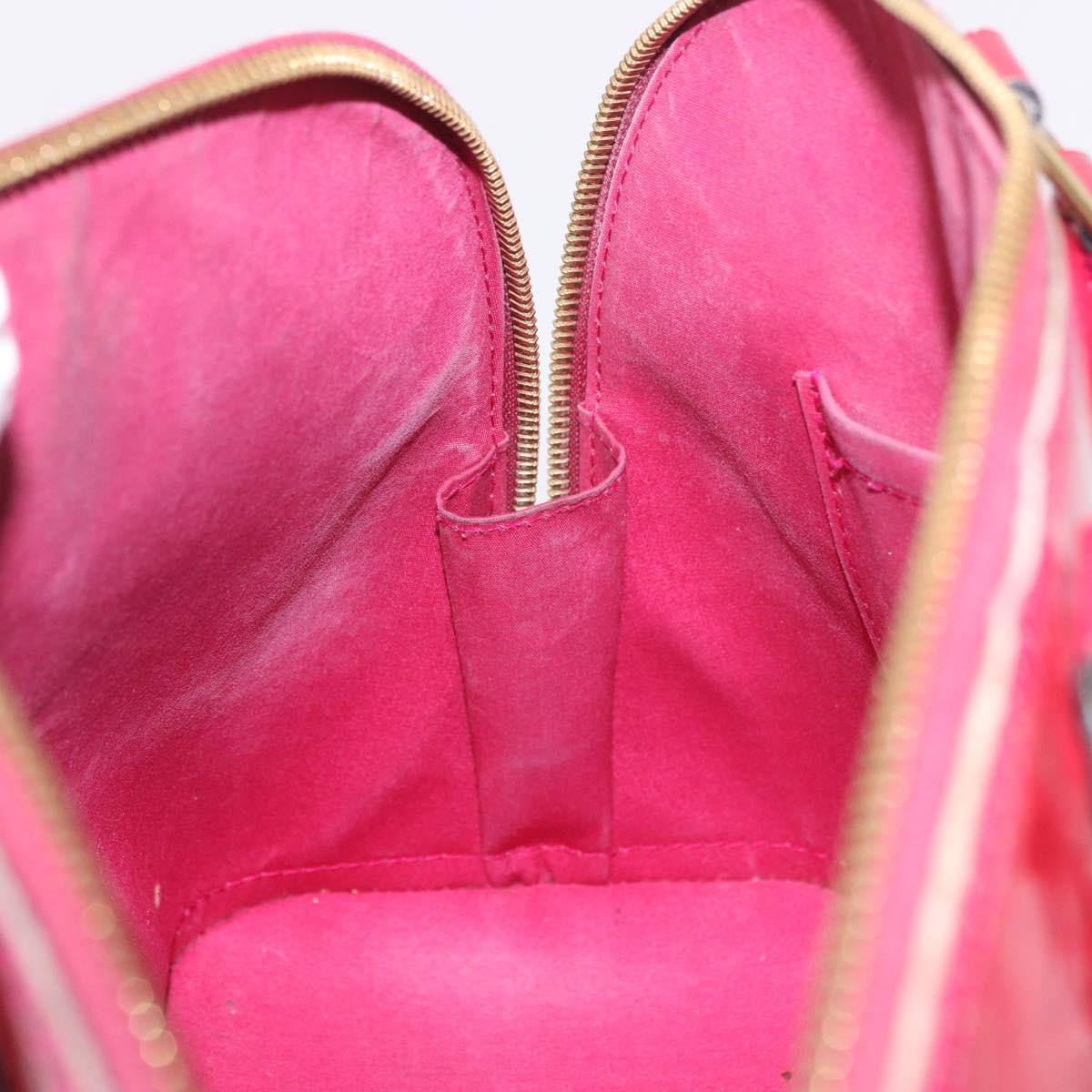 LOUIS VUITTON Monogram Vernis Alma PM Hand Bag Rose Andian M91770 Auth BA12324