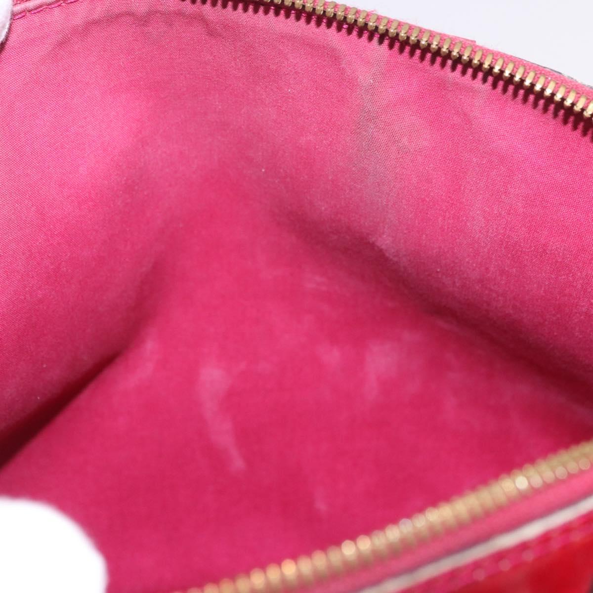 LOUIS VUITTON Monogram Vernis Alma PM Hand Bag Rose Andian M91770 Auth BA12324