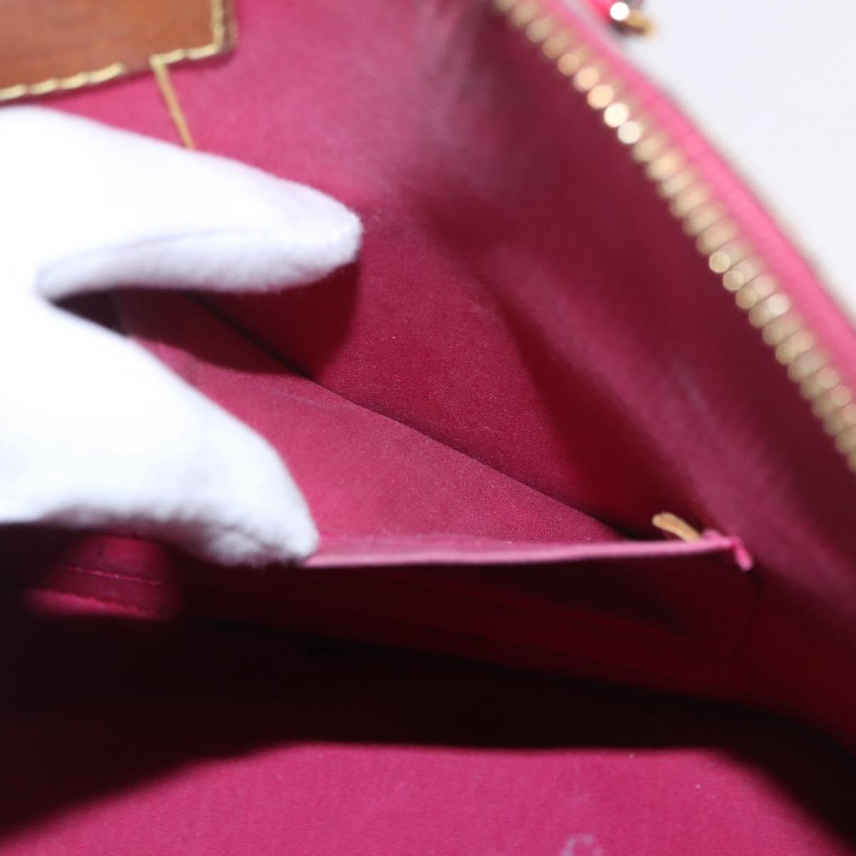 LOUIS VUITTON Monogram Vernis Alma PM Hand Bag Rose Andian M91770 Auth BA12324