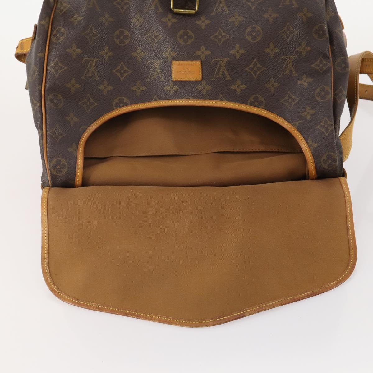 LOUIS VUITTON Monogram Saumur 35 Shoulder Bag M42254 LV Auth BA12326