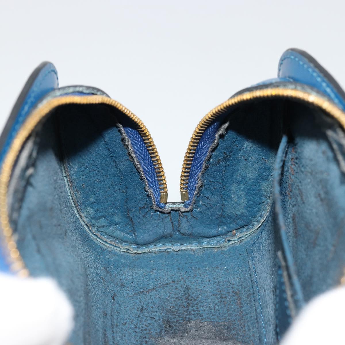 LOUIS VUITTON Epi Dauphine PM Pouch Blue M48445 LV Auth BA12330