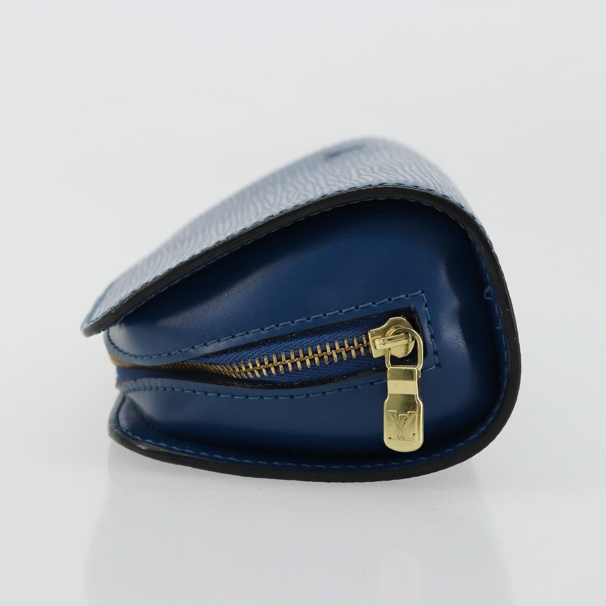 LOUIS VUITTON Epi Dauphine PM Pouch Blue M48445 LV Auth BA12330