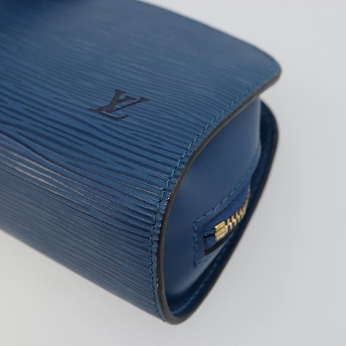 LOUIS VUITTON Epi Dauphine PM Pouch Blue M48445 LV Auth BA12330