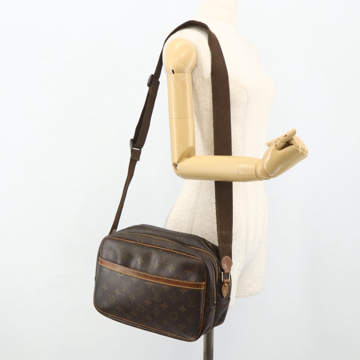 LOUIS VUITTON Monogram Reporter PM Shoulder Bag M45254 LV Auth BA12331