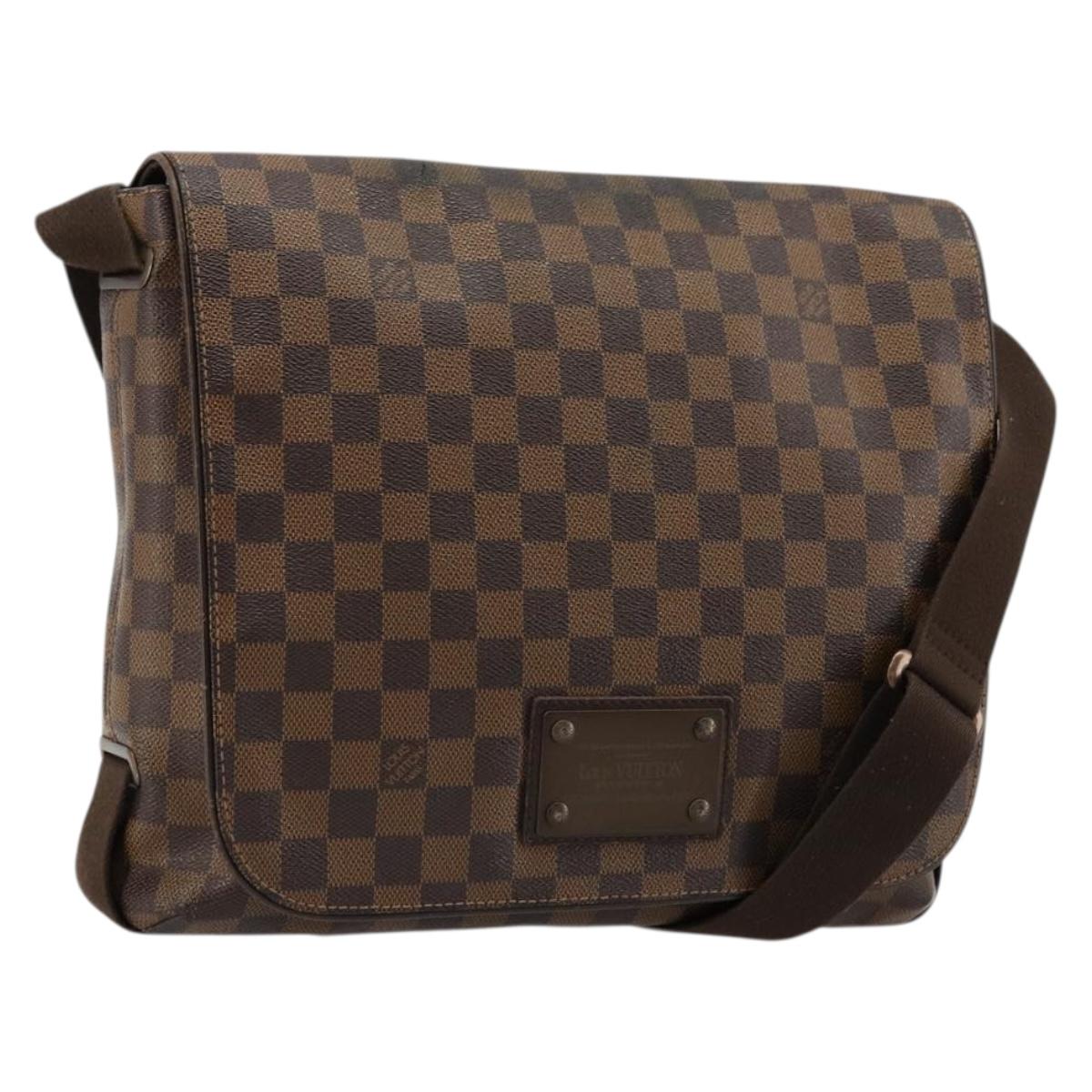 LOUIS VUITTON Damier Ebene Brooklyn PM Shoulder Bag N51210 LV Auth BA12333