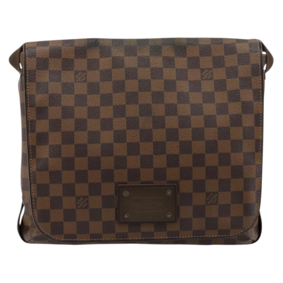 LOUIS VUITTON Damier Ebene Brooklyn PM Shoulder Bag N51210 LV Auth BA12333