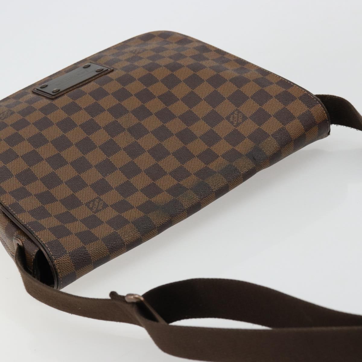 LOUIS VUITTON Damier Ebene Brooklyn PM Shoulder Bag N51210 LV Auth BA12333