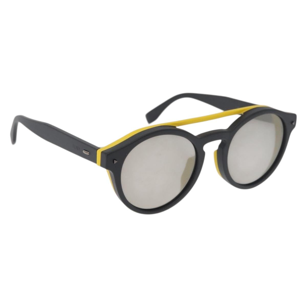 FENDI Sunglasses plastic Gray Auth BA12341