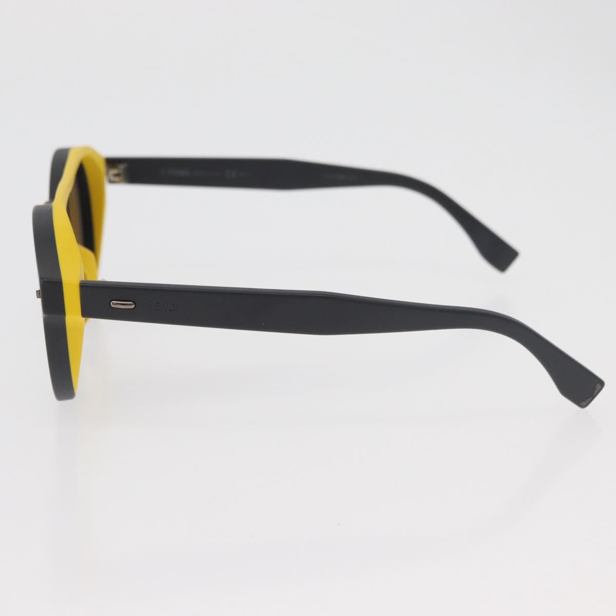 FENDI Sunglasses plastic Gray Auth BA12341
