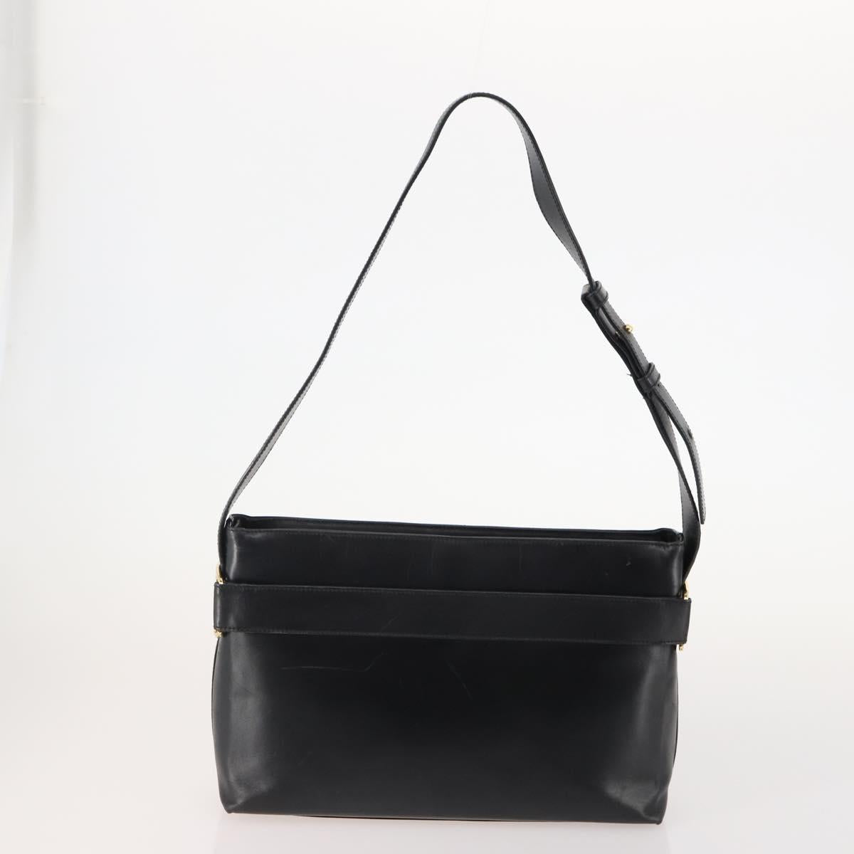 Salvatore Ferragamo Shoulder Bag Leather 2 Set Black Auth BA12347