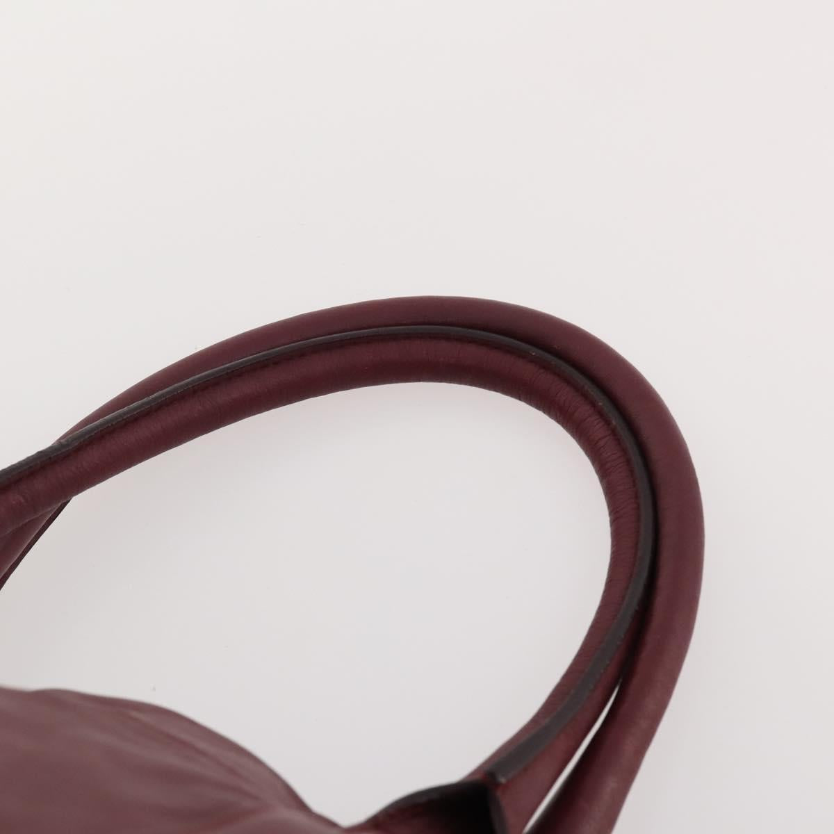 Salvatore Ferragamo Gancini Hand Bag Leather 2 Set Red White Auth BA12348