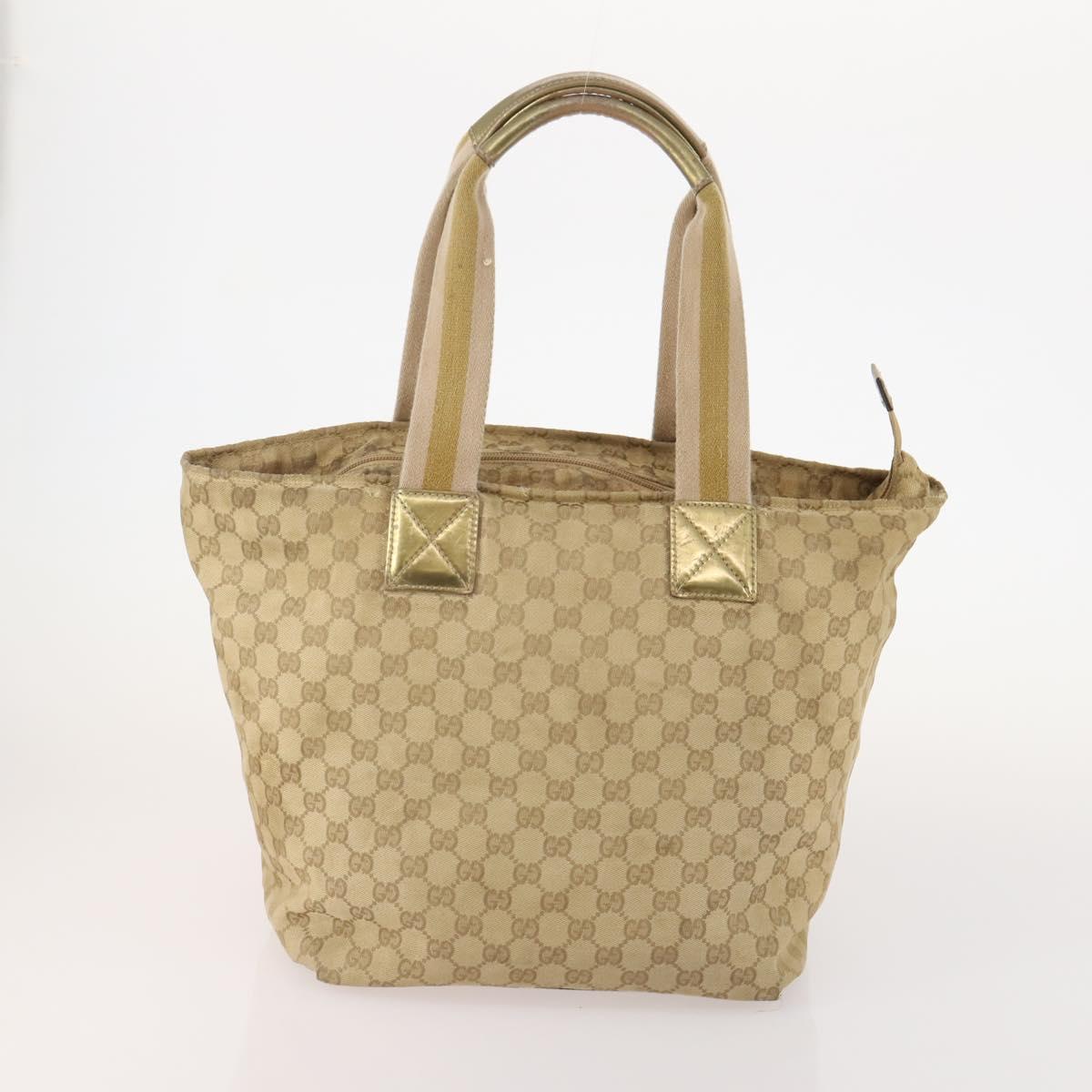 GUCCI GG Canvas Sherry Line Shoulder Bag Canvas 2 Set Beige Auth BA12349